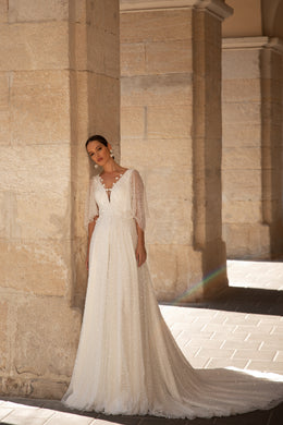 Gorgeous Bridal Gown with Glitter Fabric and Sequins