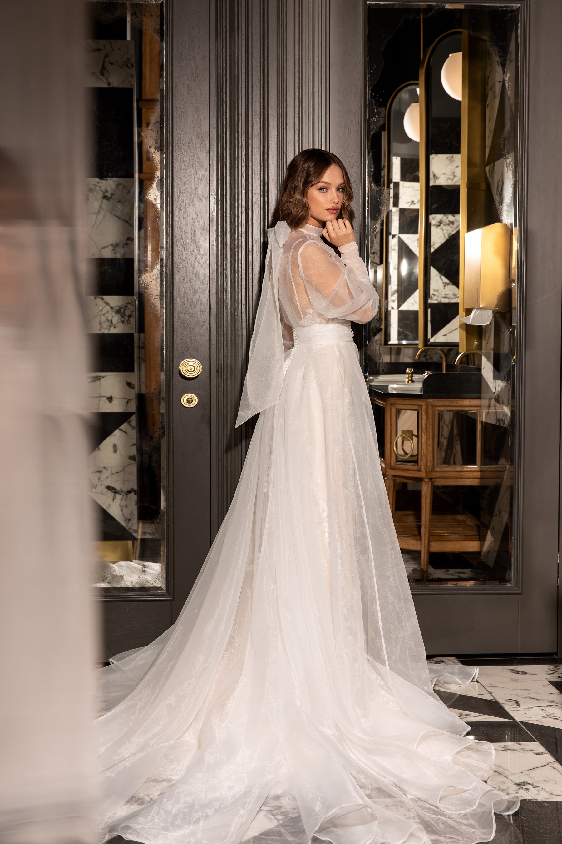 Sweetheart Mermaid Wedding Gown with Lace Detachable Cape