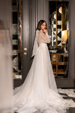 Sweetheart Mermaid Wedding Gown with Lace Detachable Cape